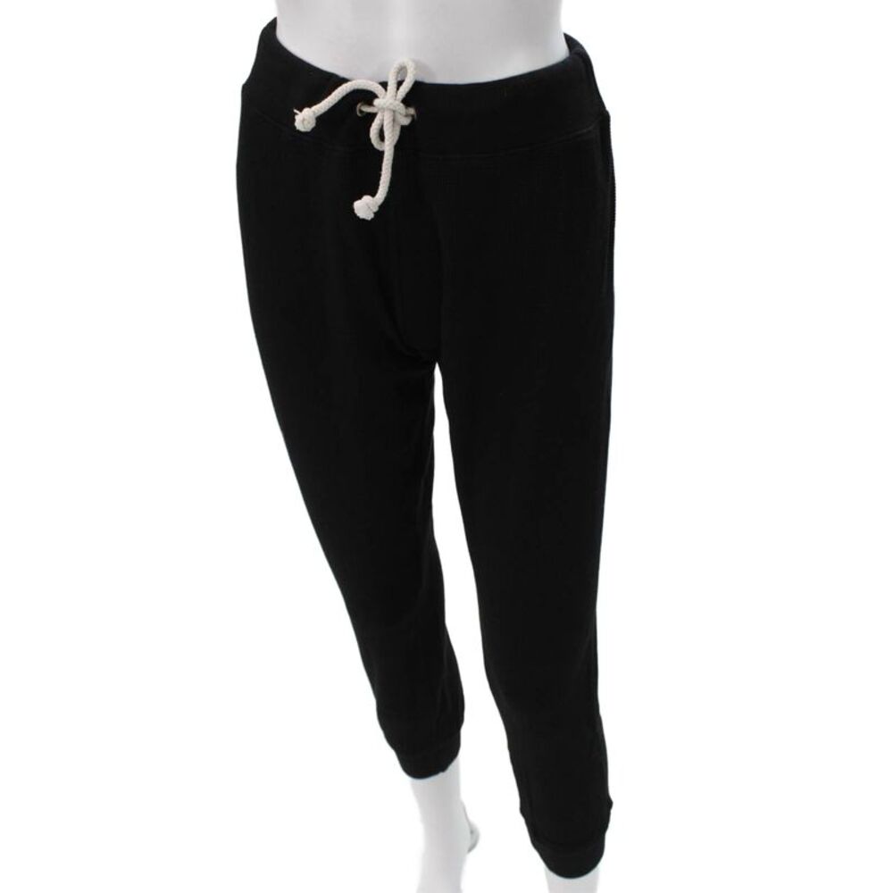 Perfect White Tee Womens Black Jogger Pants Cotton Blend Drawstring Size XS